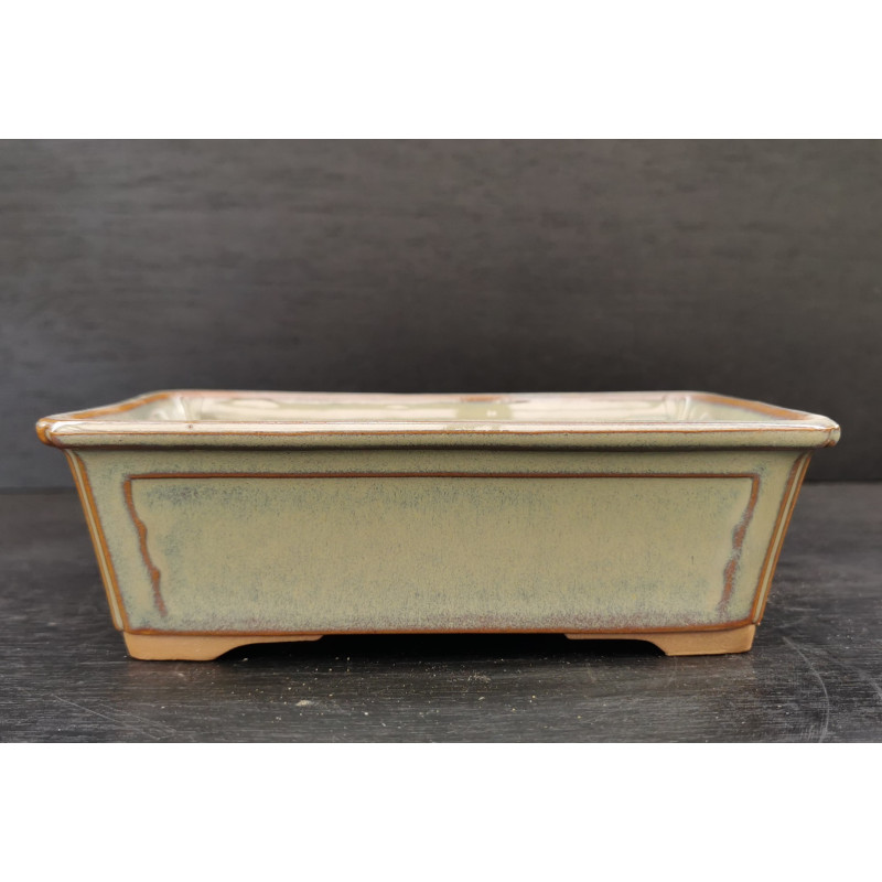 Poterie bonsai rectangulaire 15.5x12x5.5cm