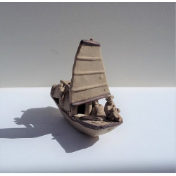 Bateau pecheur miniature pour penjing 016